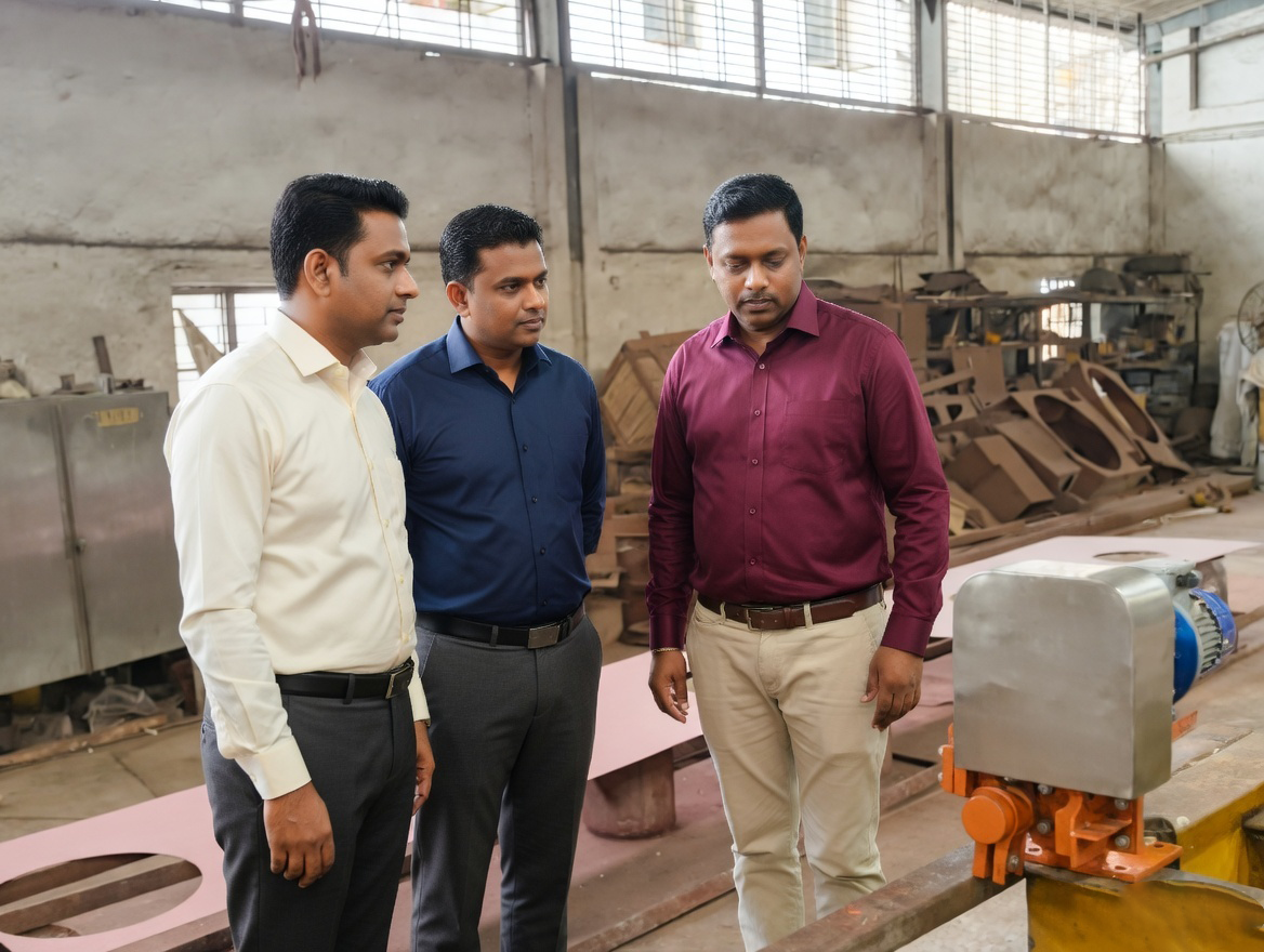 Clients from Srilanka visiting Genex Tech Industries for machinery procurement.